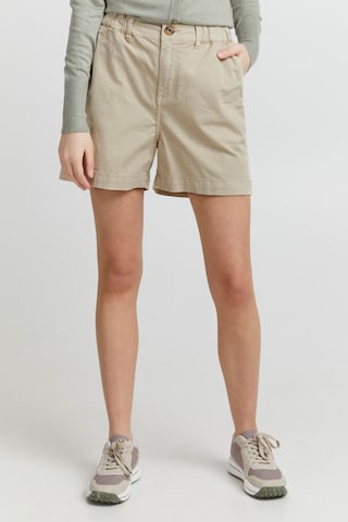 Oxmo Regular Pants 'Chai' in Beige: front