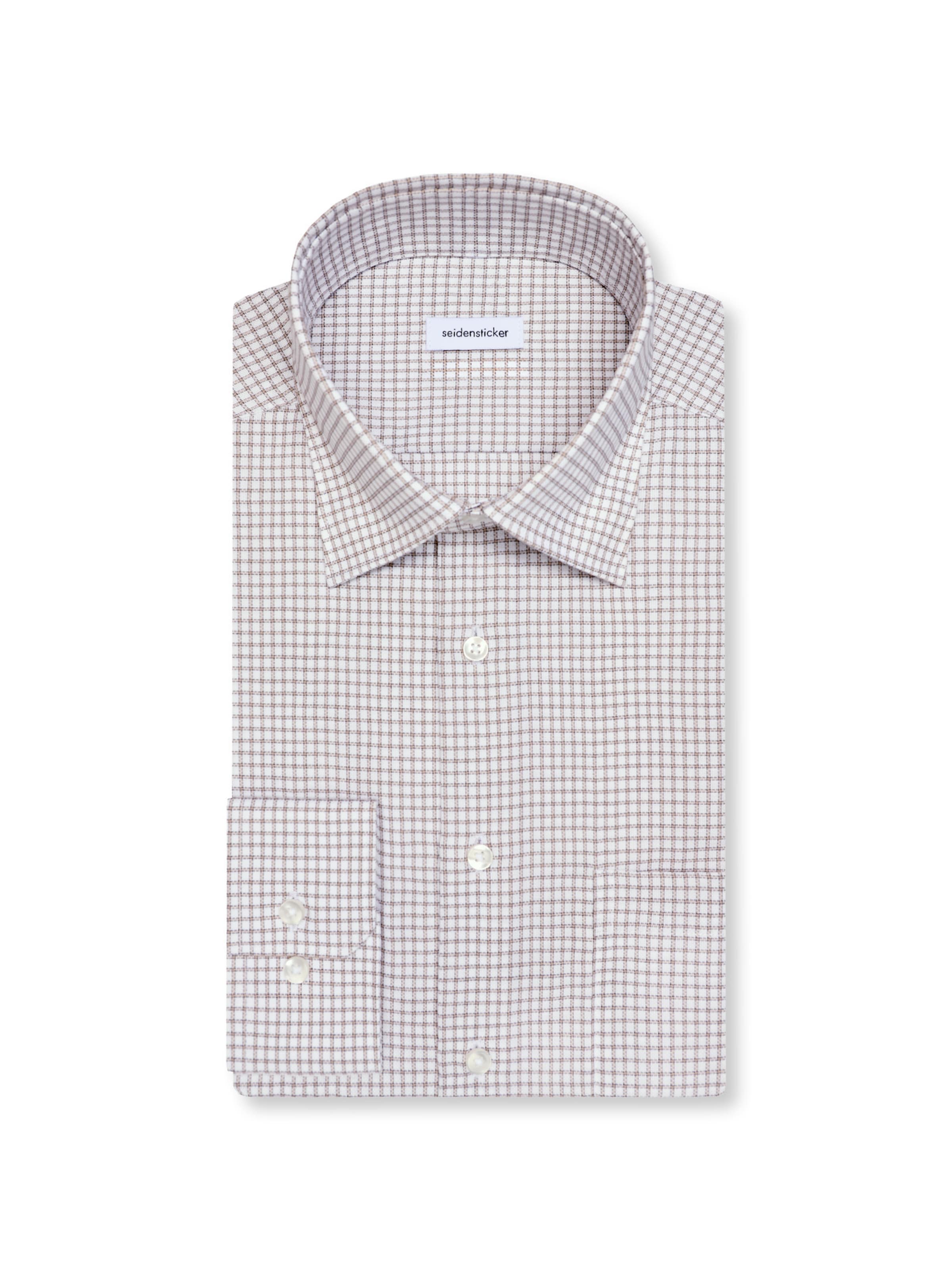 Coupe regular Chemise business 'Schwarze Rose' SEIDENSTICKER en beige