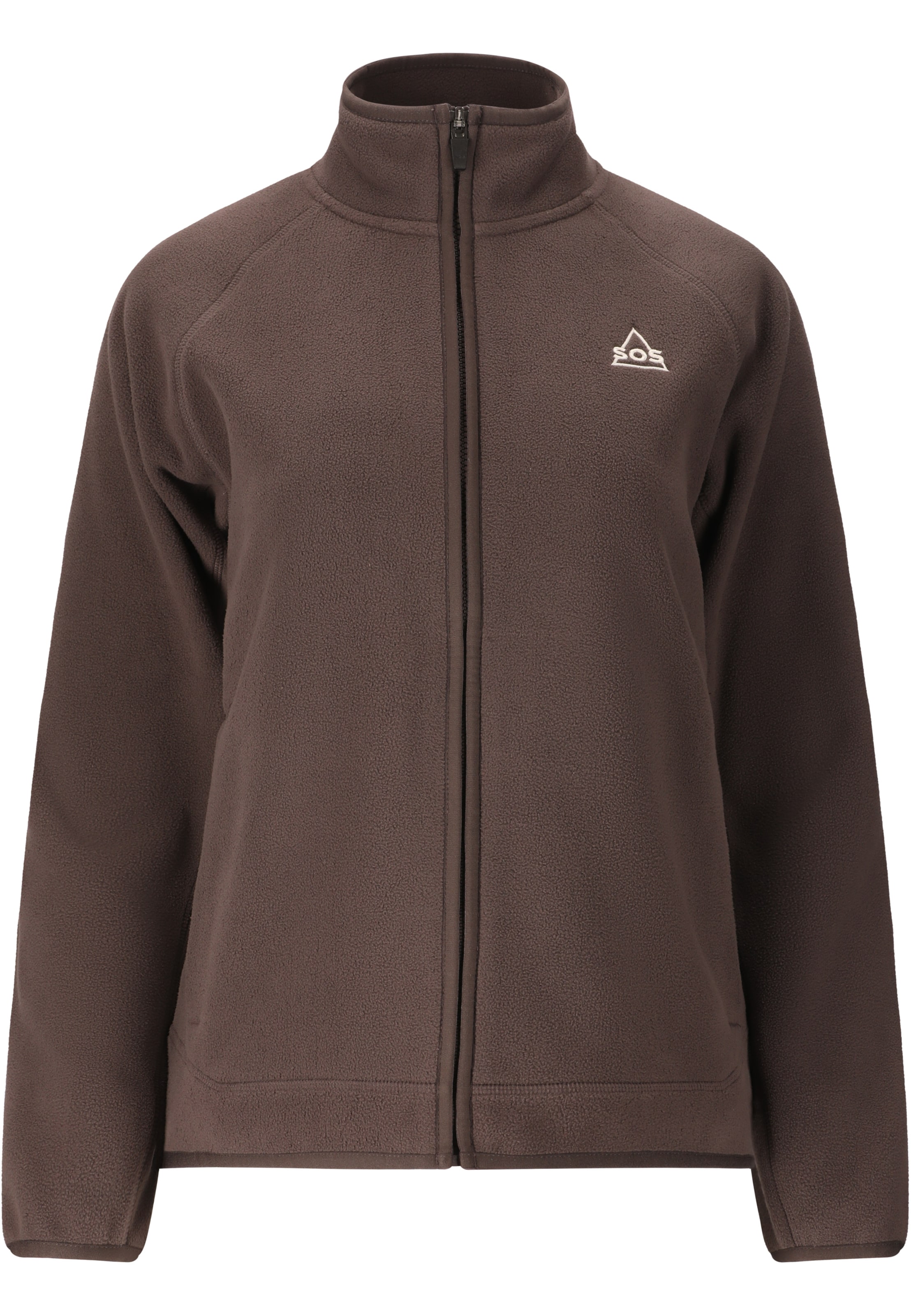 SOS Fleecejacke 'Draco' in Braun: Vorderseite