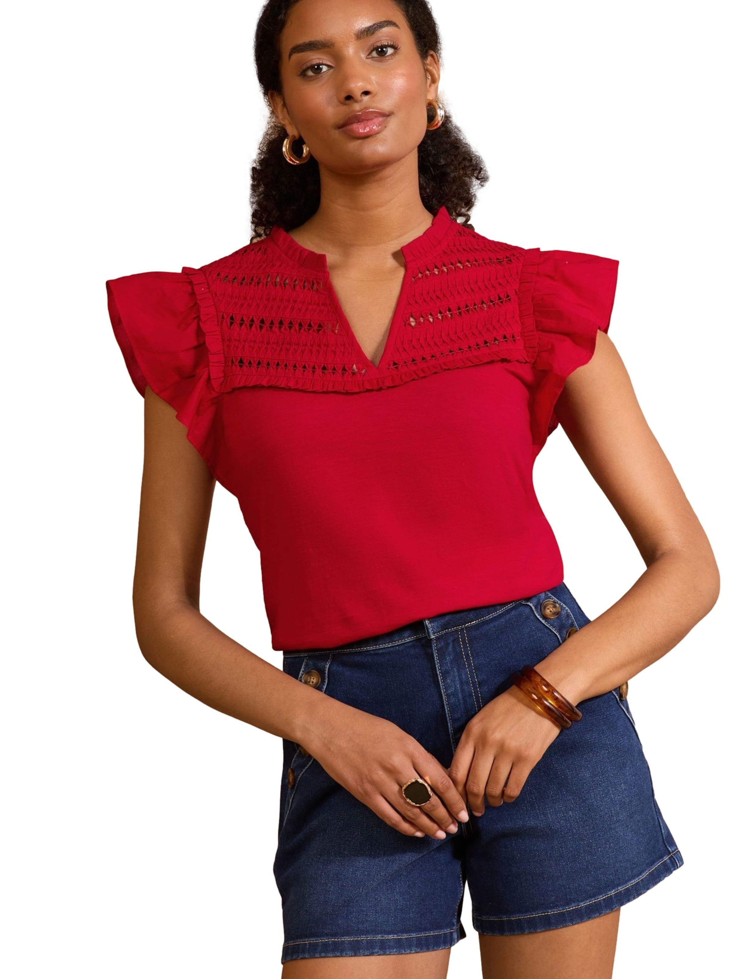 Chemisier love & roses en rouge : devant