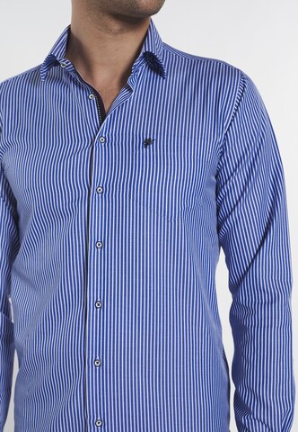 DENIM CULTURE Regular fit Button Up Shirt 'ALEXANDER' in Blue