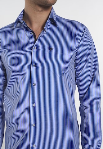 Coupe regular Chemise 'ALEXANDER' DENIM CULTURE en bleu