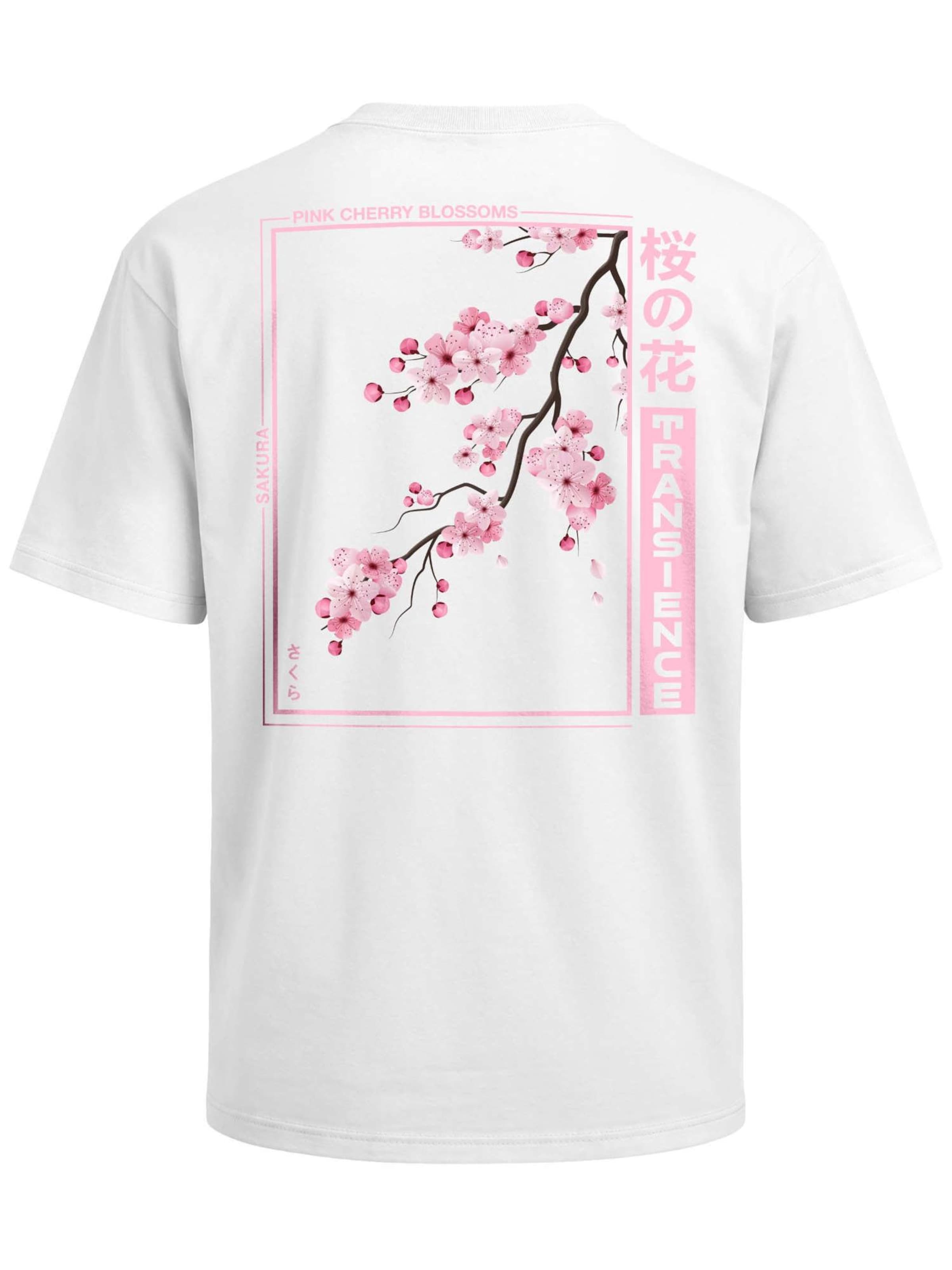Neverless Shirt 'Kirschblüten' in White