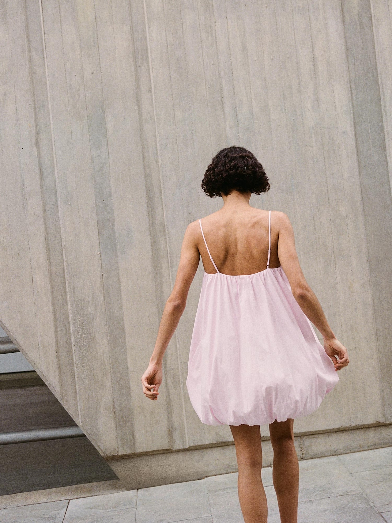 EDITED Jurk 'Fray Dress' Pastelroze