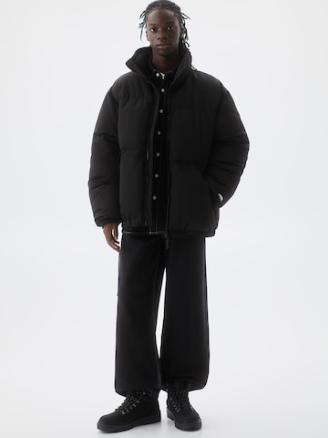 Pull&Bear Zimní bunda – černá