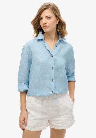 Superdry Blouse in Blauw: voorkant