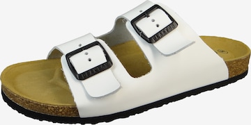 Mule 'Nappa Rust' Plakton en blanc : devant