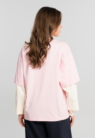 T-shirt 'Greeting' Another Cotton Lab en rose