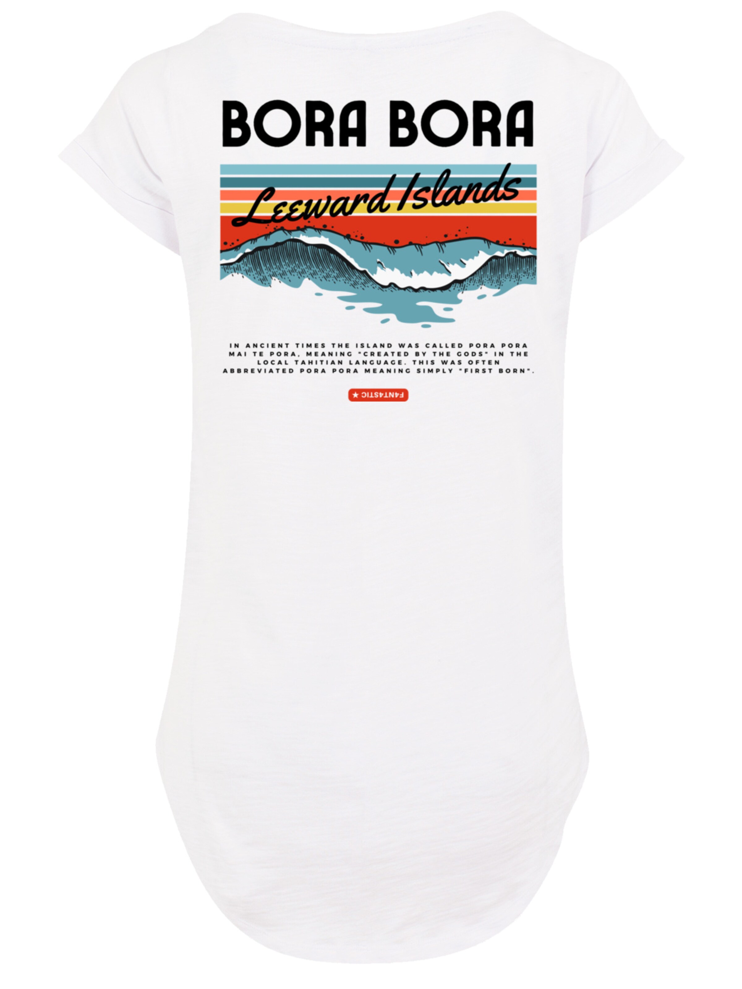 F4NT4STIC Shirt 'Bora Bora Leewards Island' in Wit: voorkant