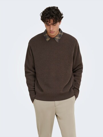 Pullover 'ONSRodger' di Only & Sons in marrone: frontale