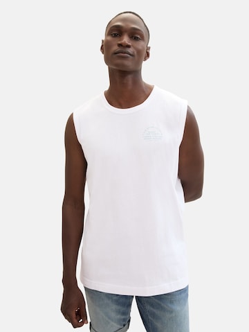 T-Shirt TOM TAILOR en blanc : devant