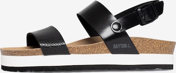 Bayton Sandalen met riem 'Gladstone' in Zwart: voorkant