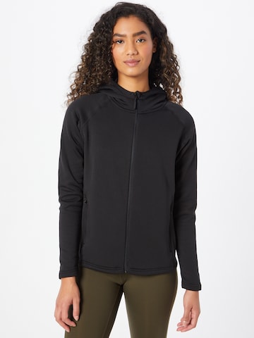 ENDURANCE Athletic Zip-Up Hoodie 'Almaty' in Black: front