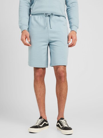 Lyle & Scott Regular Broek in Blauw: voorkant