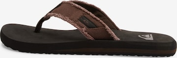 Tongs 'Monkey Abyss' QUIKSILVER en marron : devant