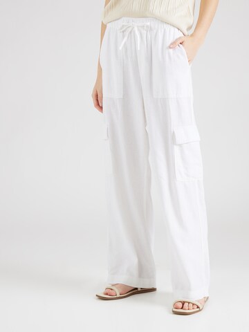 Loosefit Pantalon cargo GAP en blanc : devant