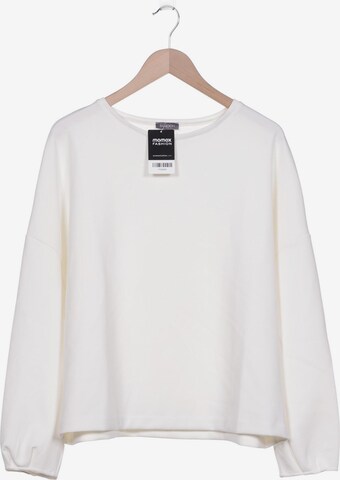 SAMOON Sweatshirt & Zip-Up Hoodie in 4XL in White: front