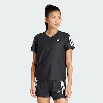 ADIDAS PERFORMANCE - Camisa funcionais 'Own The Run' em preto: frente