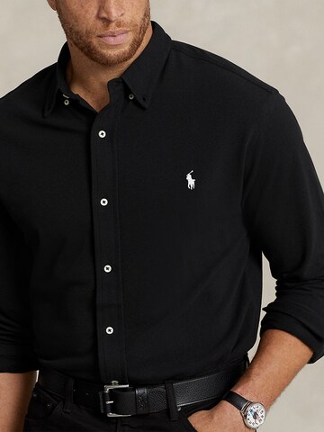 Polo Ralph Lauren Big & Tall Средняя посадка Рубашка в Черный