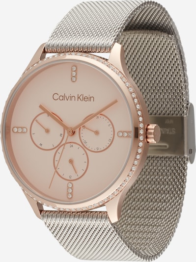 Calvin Klein Montre à affichage analogique en nude / argent / blanc, Vue avec produit