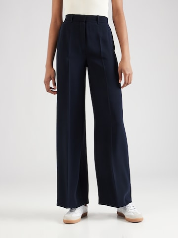 GERRY WEBER Loose fit Trousers with creases in Blue: front