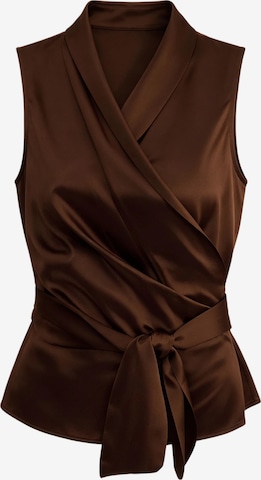 Camicia da donna 'Elegante Seide Wickelbluse' di Lilysilk in marrone: frontale