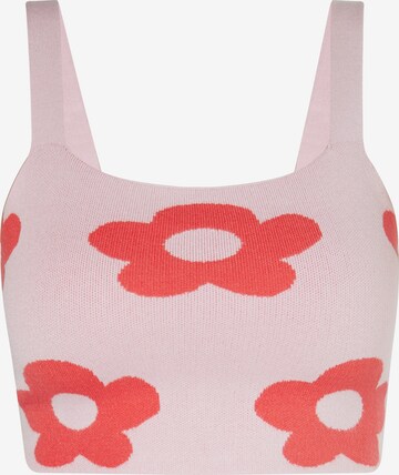 swirly Top in Roze: voorkant