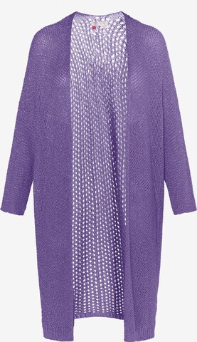 Cardigan IZIA en violet : devant