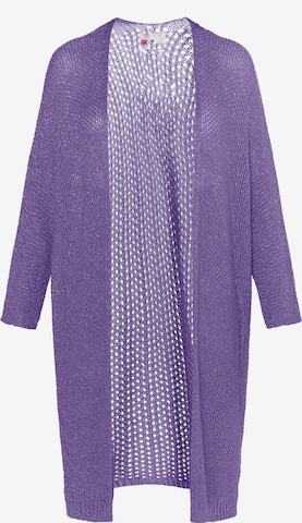 IZIA Knit cardigan in Purple: front