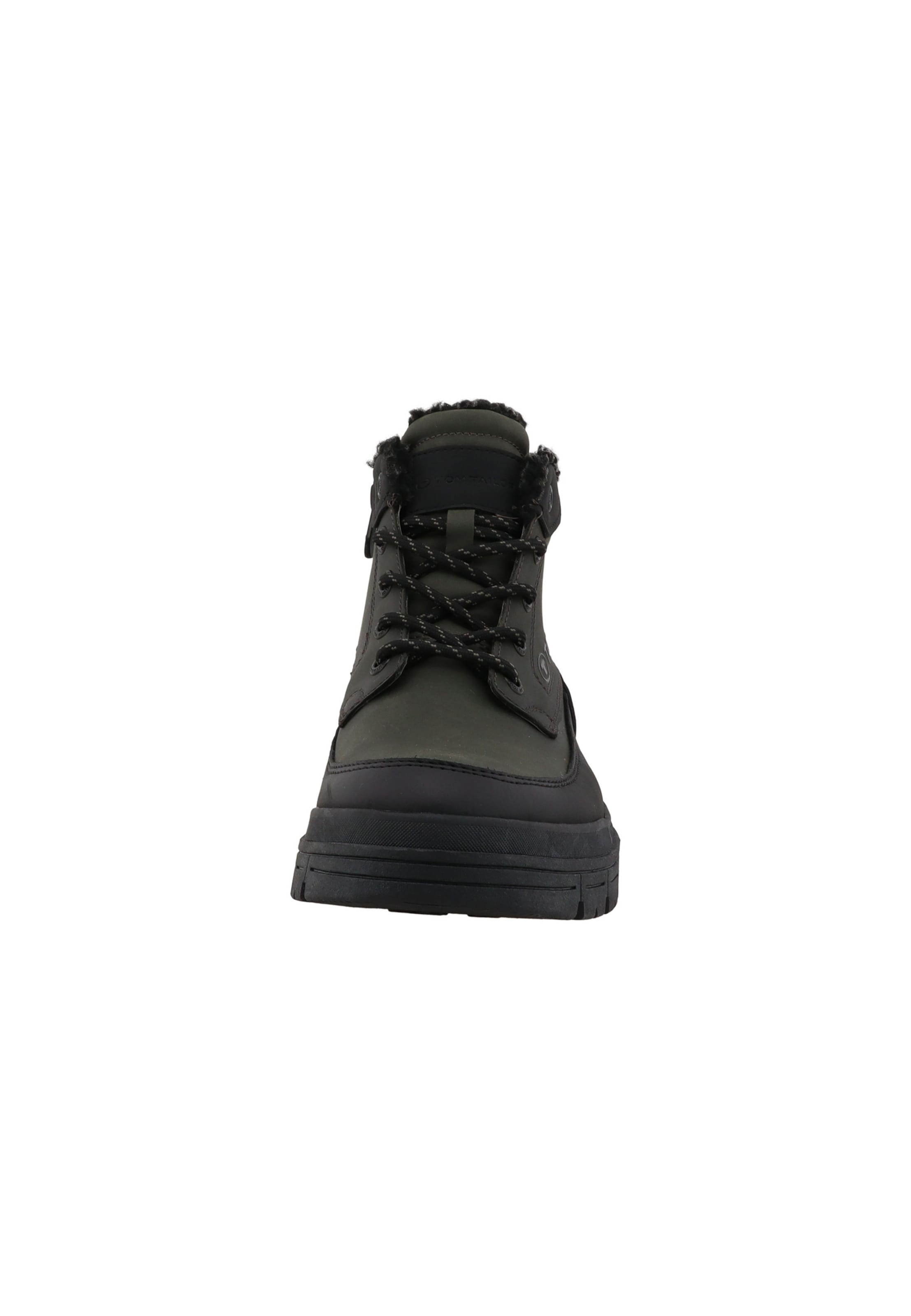 TOM TAILOR Lace-Up Boots in Green