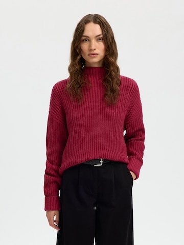 SELECTED Pulóver 'SLFSELMA SUS' - piros: elől