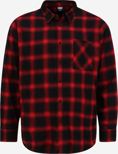 Urban Classics Big & Tall Hemd in rot / schwarz, Produktansicht