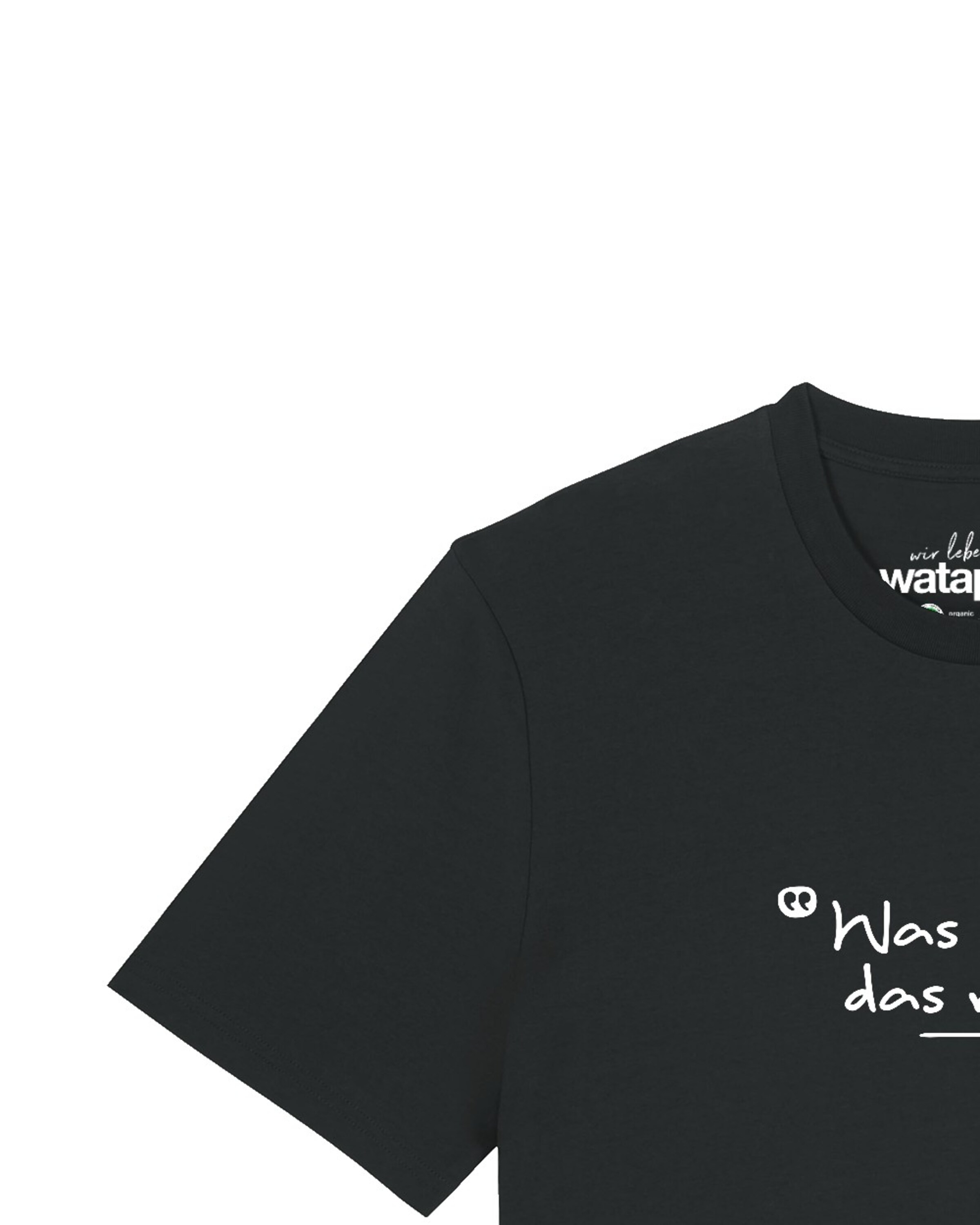 Maglietta 'Was Muss Das Muss' di Watapparel in nero