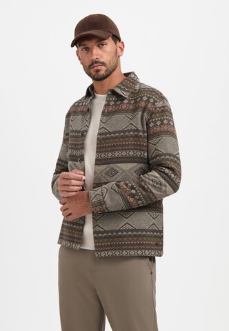 No Excess Comfort fit Button Up Shirt in Brown: front