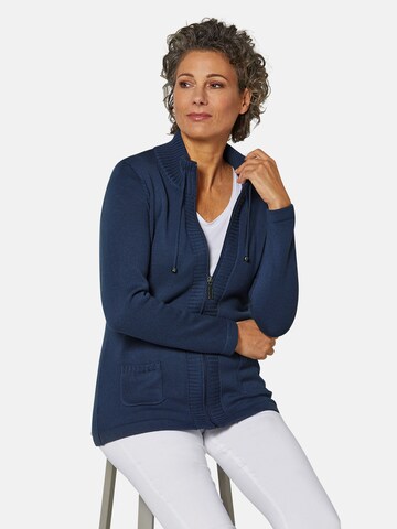 Goldner Strickjacke in Blau