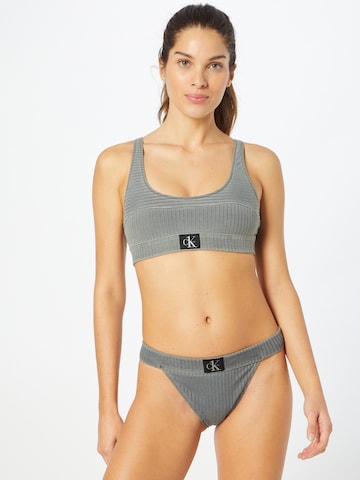 Calvin Klein Swimwear Bralette Bikini Top in Grey