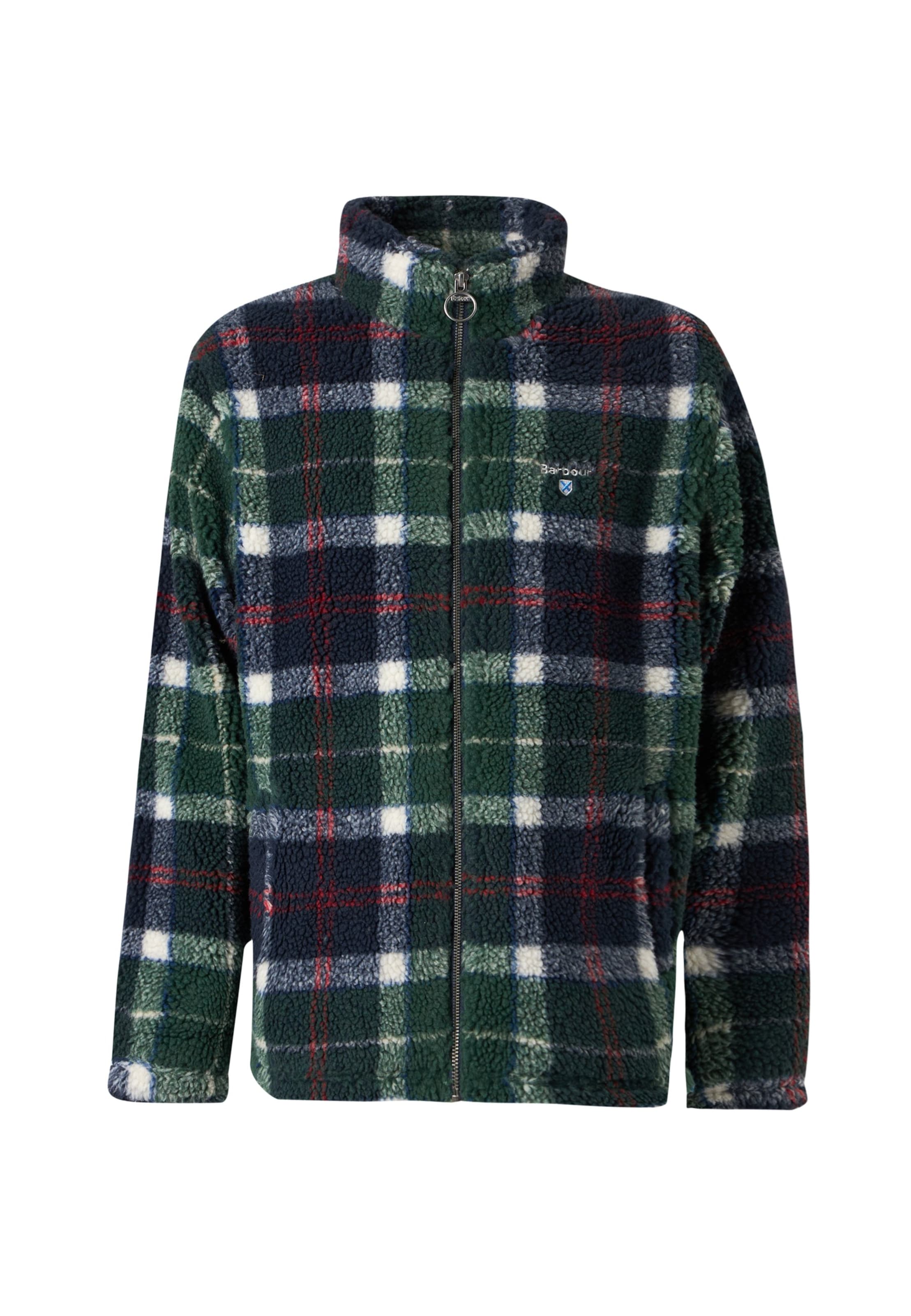 Veste en polaire 'Tartan' Barbour en vert : devant