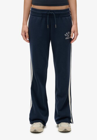 Superdry Flared Broek 'Essentials' in Blauw: voorkant