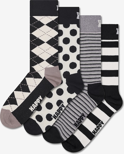 Kojinės 'Black And White' iš Happy Socks, spalva – pilka / juoda / balta, Prekių apžvalga