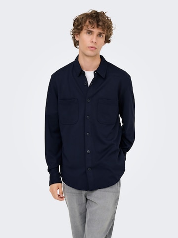 Only & Sons Comfort Fit Skjorte 'ONSMark' i blå: forside