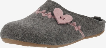 Pantoufle HAFLINGER en gris : devant