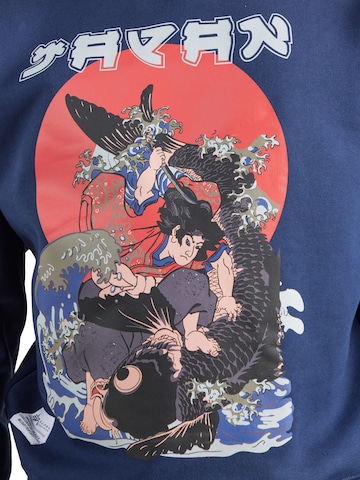 ALPHA INDUSTRIES Sweatshirt 'Japan Warrior' in Blau
