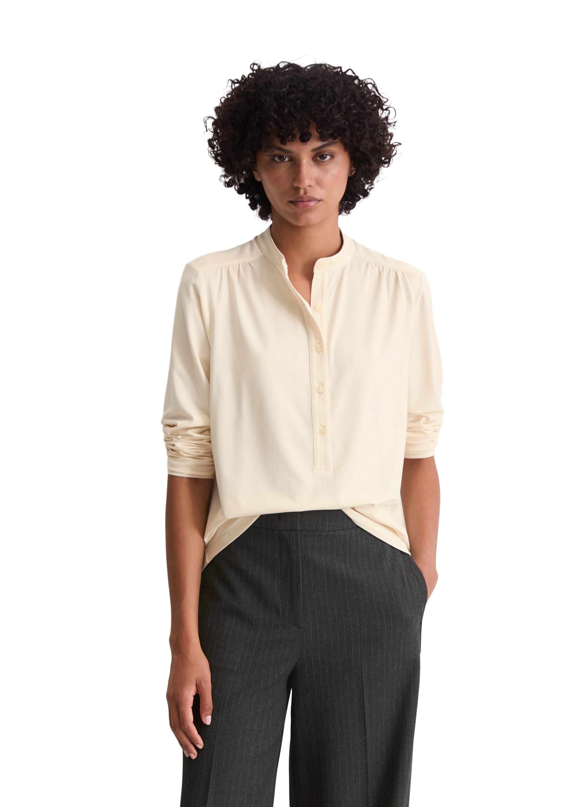 Marc O'Polo Blouse in Beige: voorkant