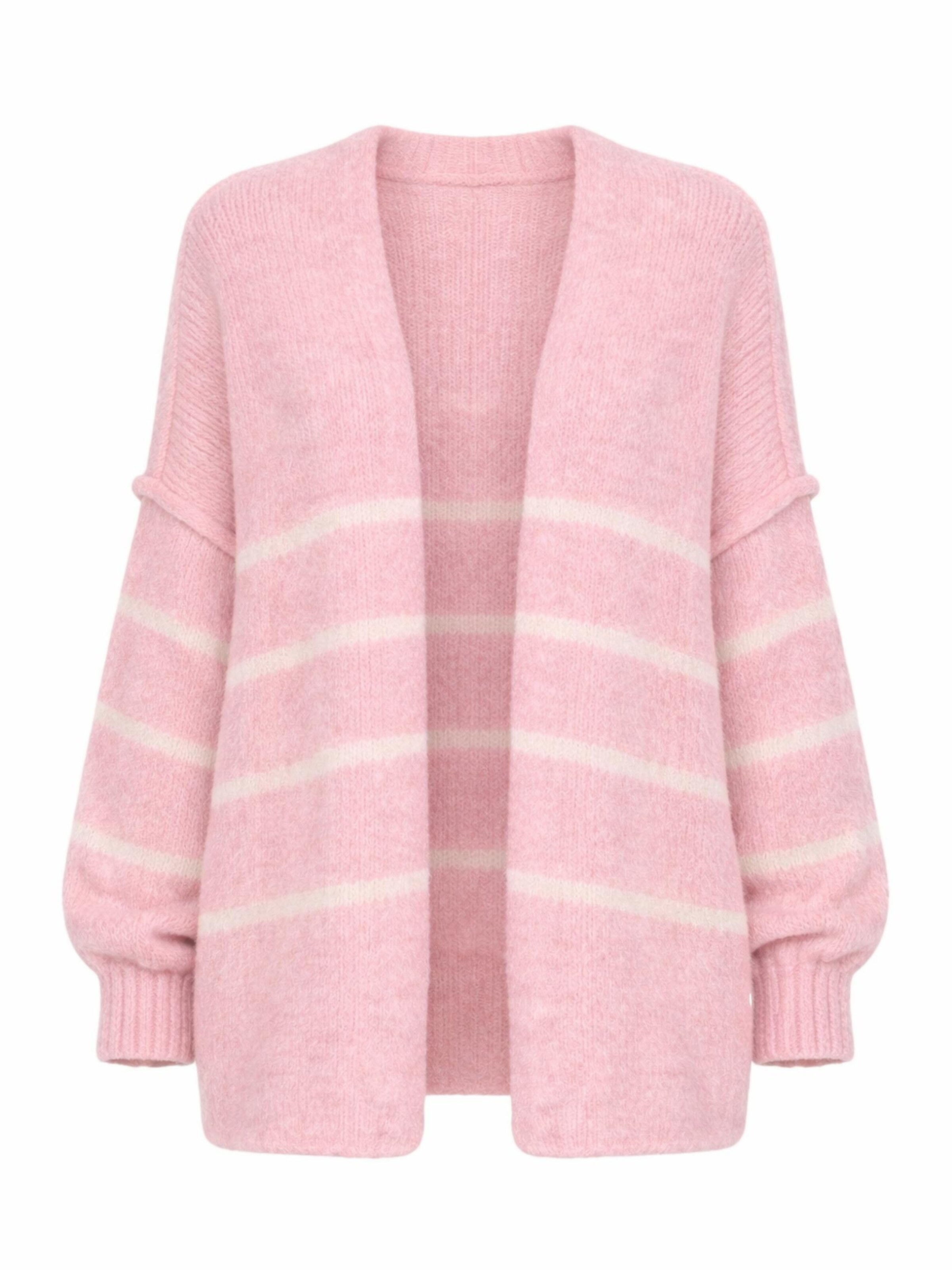 Worldclassca Strickjacke 'Strick Jacke mit Streifen'‌‌‌‌ in Pink