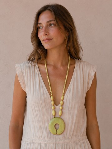 COLLEZIONE ALESSANDRO Necklace 'Boho' in Yellow