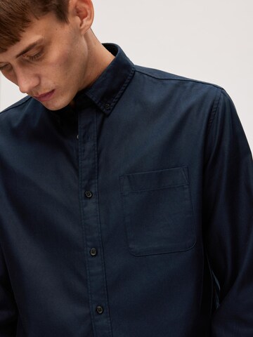 SELECTED HOMME Regular fit Button Up Shirt 'REGSTEN' in Blue