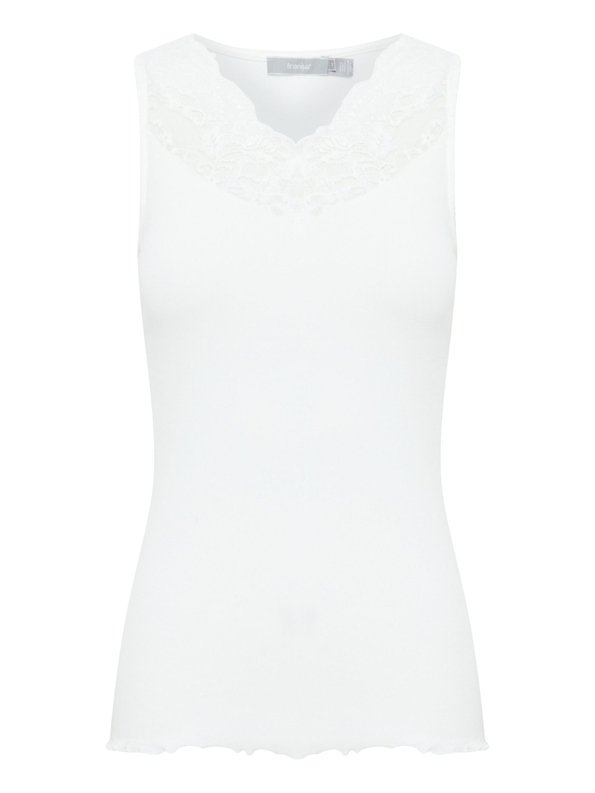 Fransa Top in White: front