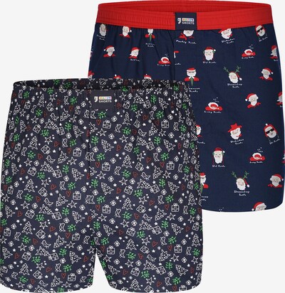 Happy Shorts Boxers ' Weihnachts-Set ' en mélange de couleurs, Vue avec produit
