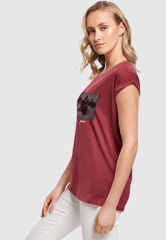 Mister Tee Shirt 'Passion Rose' in Rood