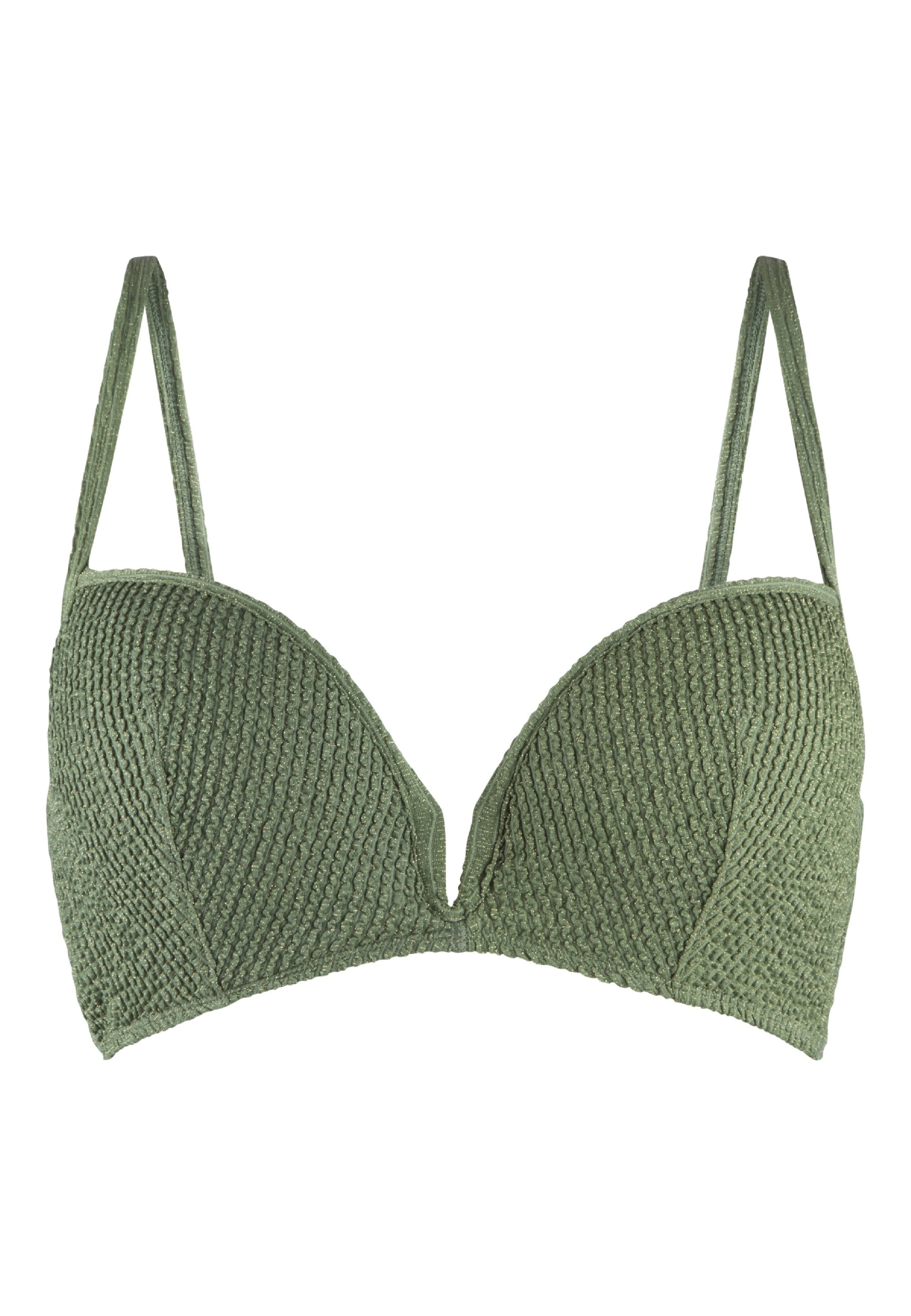 LingaDore - Triángulo Top de bikini en verde: frente